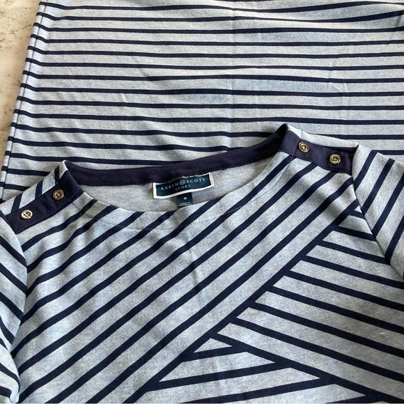 T-shirt dress a line navy blue light blue size M - Picture 8 of 10